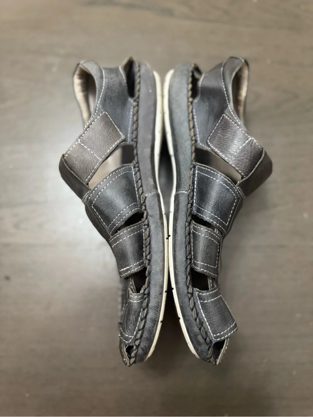 Pikolinos Mens 43 /10  gray  Leather Driving Mocasins Casual Comfort Shoes